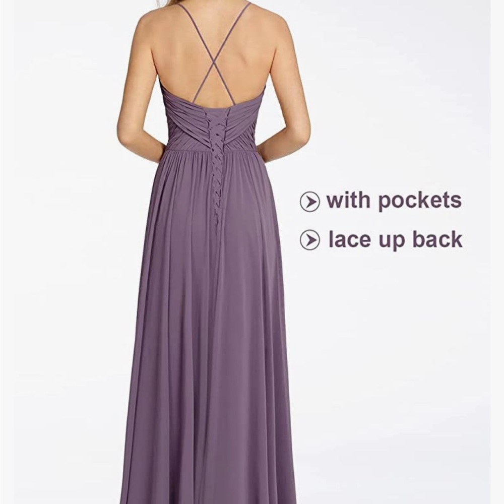 Chiffon Ruched Dress, lace up back. Dress isn’t currently laced up.